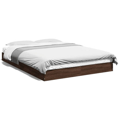 Cadre de lit sans matelas chêne marron 120x200 cm