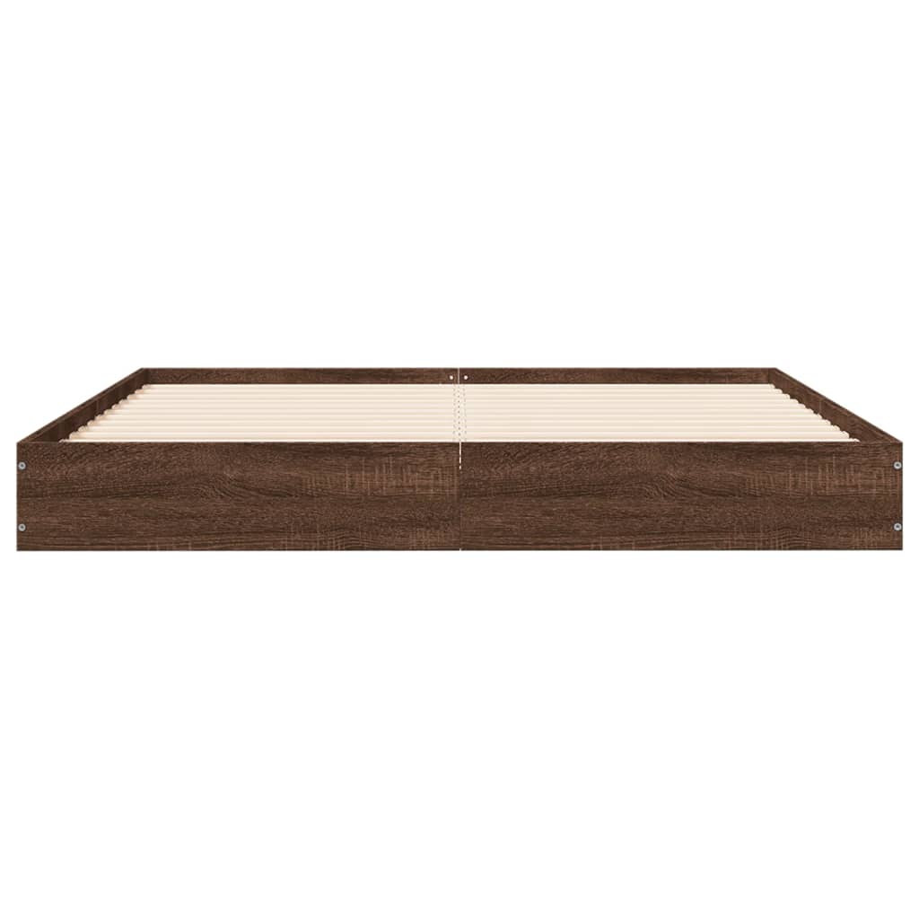 Cadre de lit sans matelas chêne marron 120x200 cm