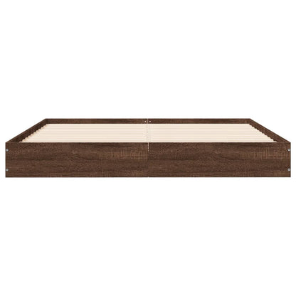 Cadre de lit sans matelas chêne marron 120x200 cm