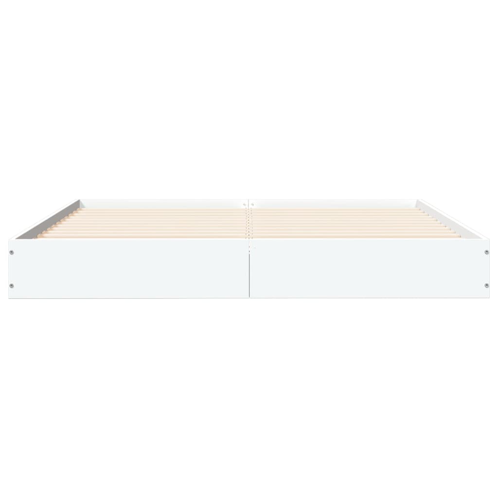 Cadre de lit sans matelas blanc 120x190 cm bois d'ingénierie