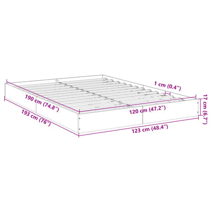 Cadre de lit sans matelas blanc 120x190 cm bois d'ingénierie