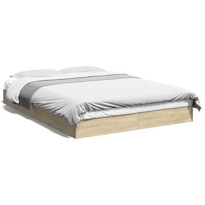 Cadre de lit sans matelas chêne sonoma 120x190 cm