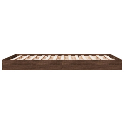 Cadre de lit sans matelas chêne marron 120x190 cm