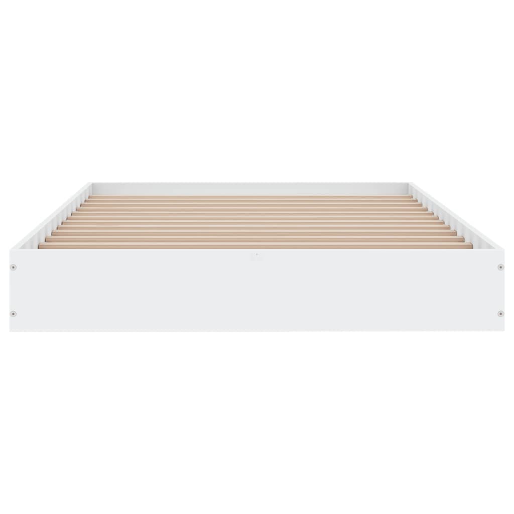 Cadre de lit sans matelas blanc 100x200 cm bois d'ingénierie