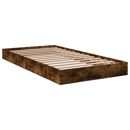 Cadre de lit sans matelas chêne fumé 100x200 cm bois ingénierie