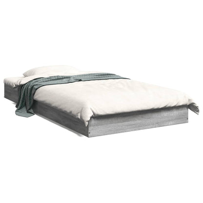 Cadre de lit sans matelas sonoma gris 100x200 cm