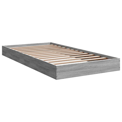 Cadre de lit sans matelas sonoma gris 100x200 cm