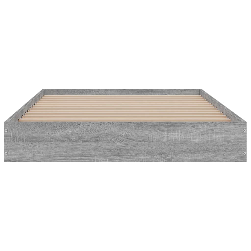 Cadre de lit sans matelas sonoma gris 100x200 cm