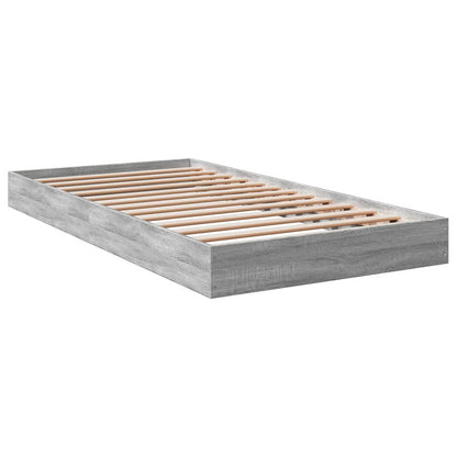 Cadre de lit sans matelas sonoma gris 100x200 cm