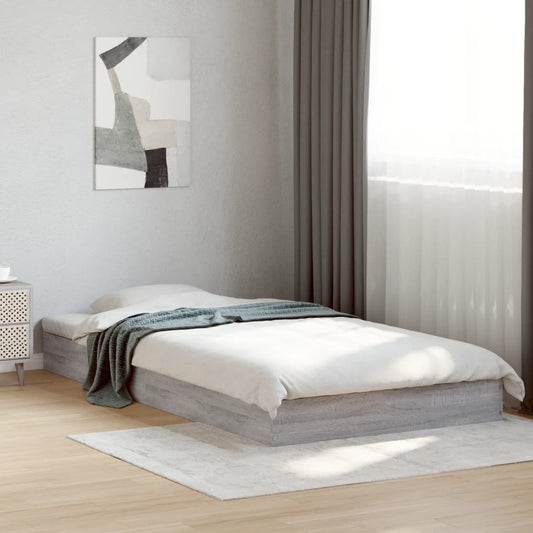 Cadre de lit sans matelas sonoma gris 100x200 cm