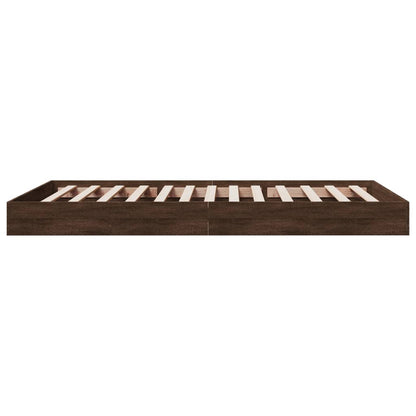 Cadre de lit sans matelas chêne marron 100x200 cm