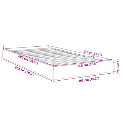 Cadre de lit sans matelas chêne marron 100x200 cm