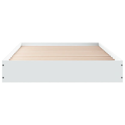 Cadre de lit sans matelas blanc 90x200 cm bois d'ingénierie