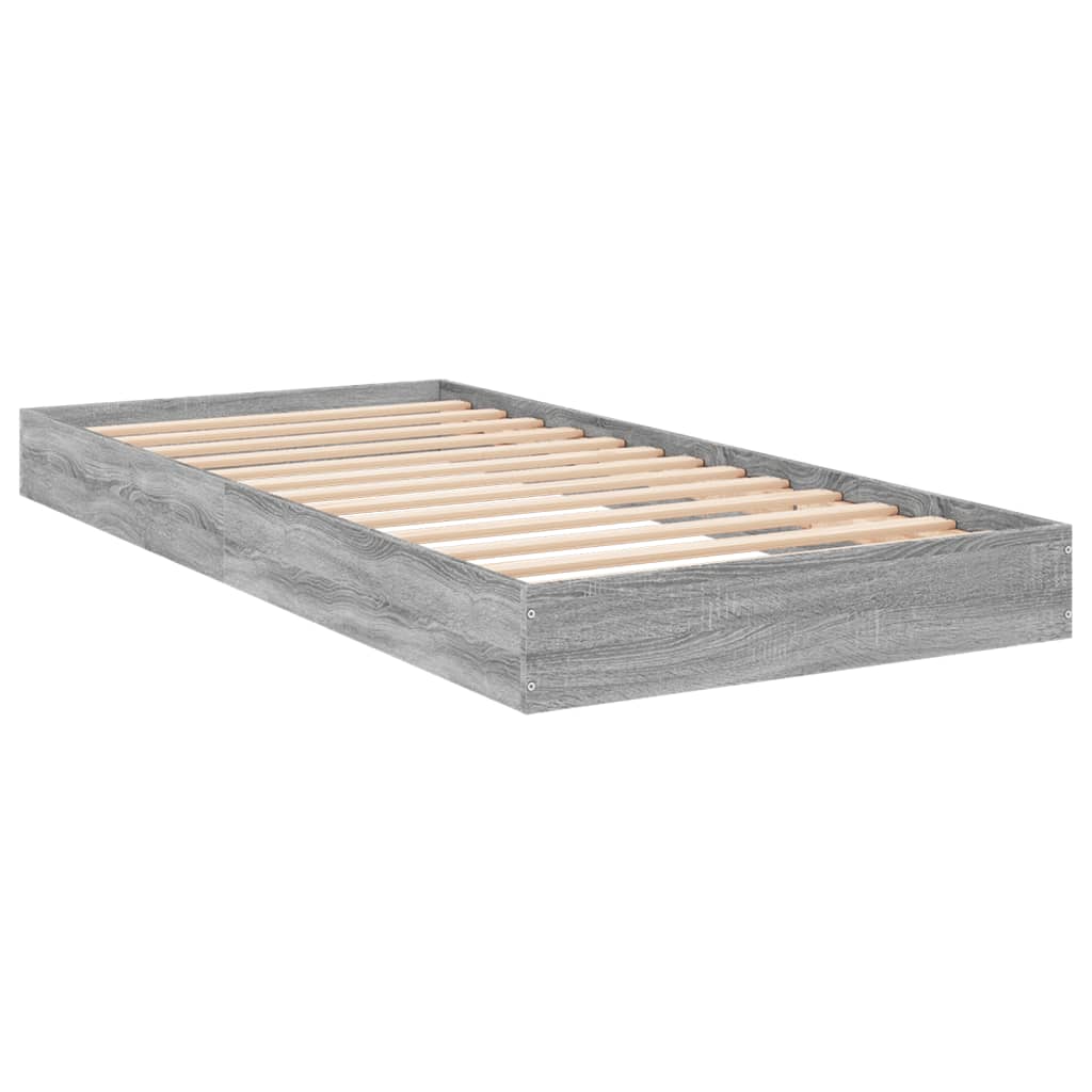 Cadre de lit sans matelas sonoma gris 90x200 cm