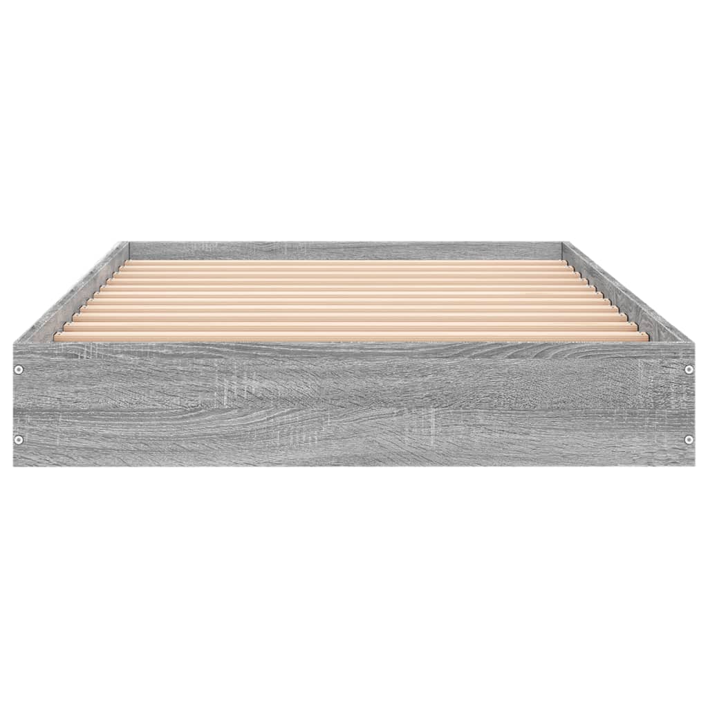 Cadre de lit sans matelas sonoma gris 90x200 cm