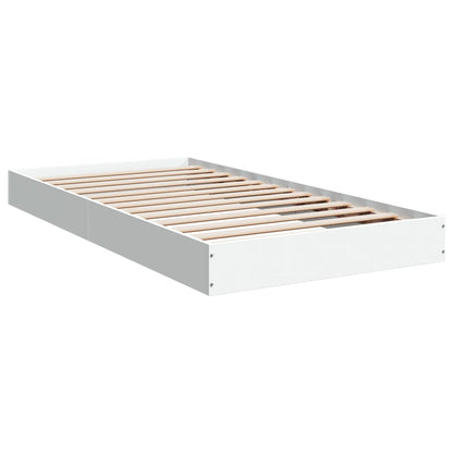 Cadre de lit sans matelas blanc 90x190 cm bois d'ingénierie