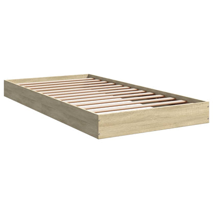 Cadre de lit sans matelas chêne sonoma 90x190 cm