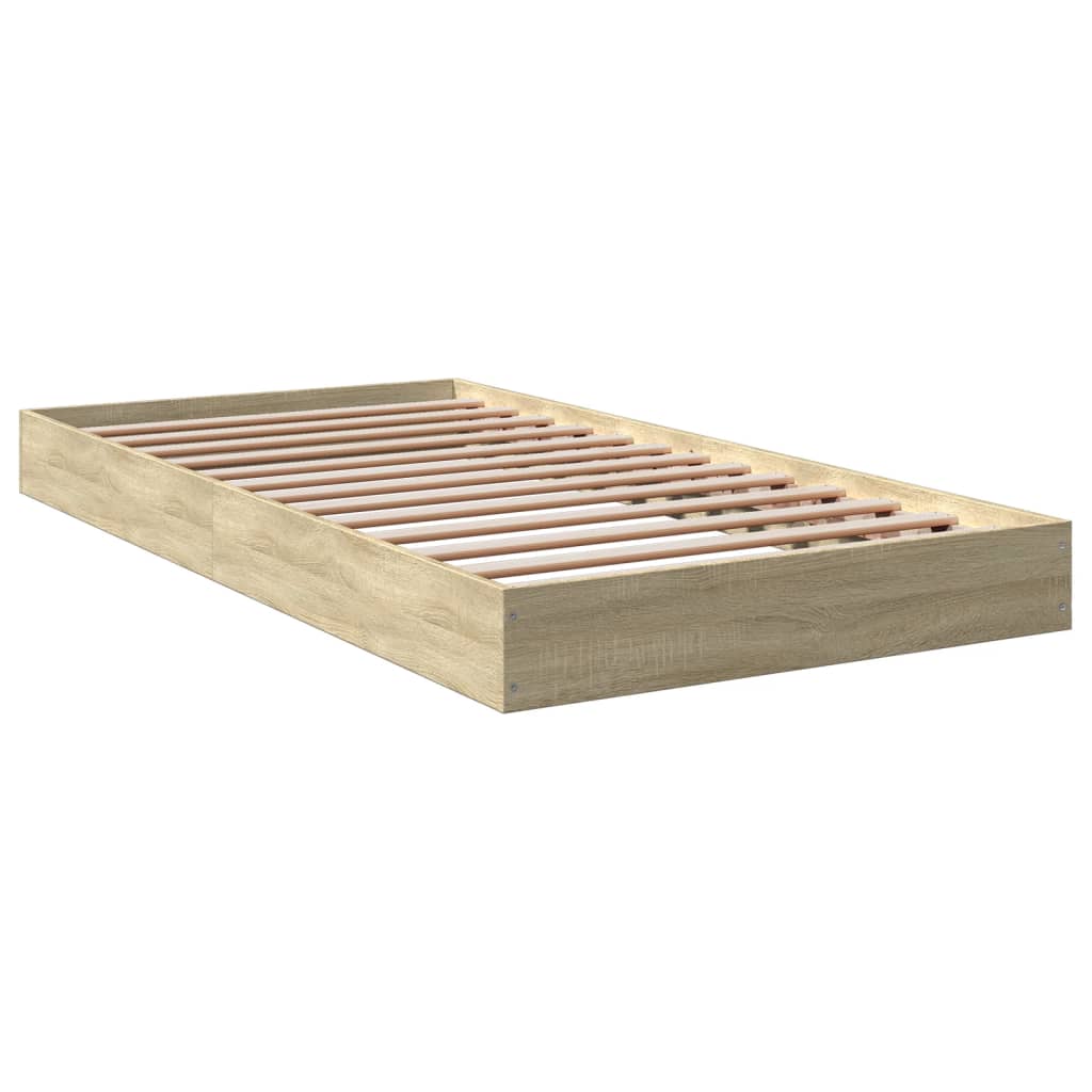 Cadre de lit sans matelas chêne sonoma 90x190 cm