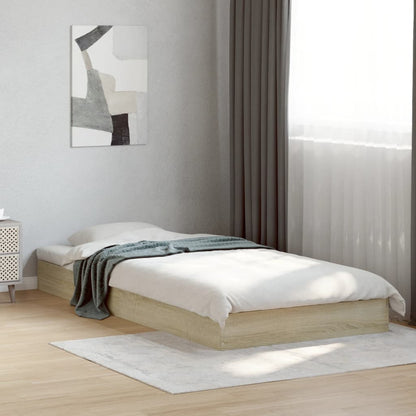 Cadre de lit sans matelas chêne sonoma 90x190 cm