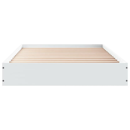 Cadre de lit sans matelas blanc 75x190 cm bois d'ingénierie