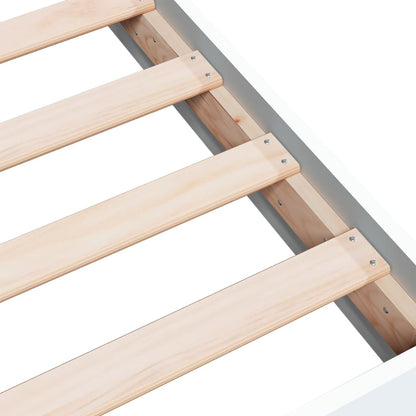 Cadre de lit sans matelas blanc 75x190 cm bois d'ingénierie