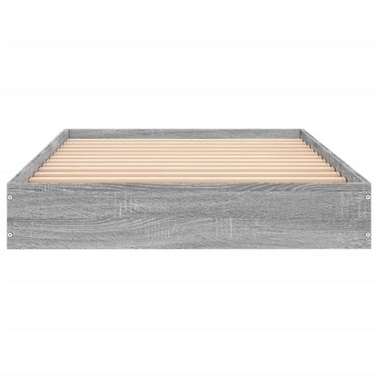 Cadre de lit sans matelas sonoma gris 75x190 cm