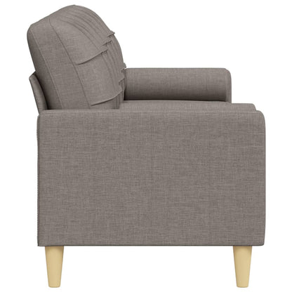 Canapé 3 places avec oreillers décoratifs taupe 210 cm tissu