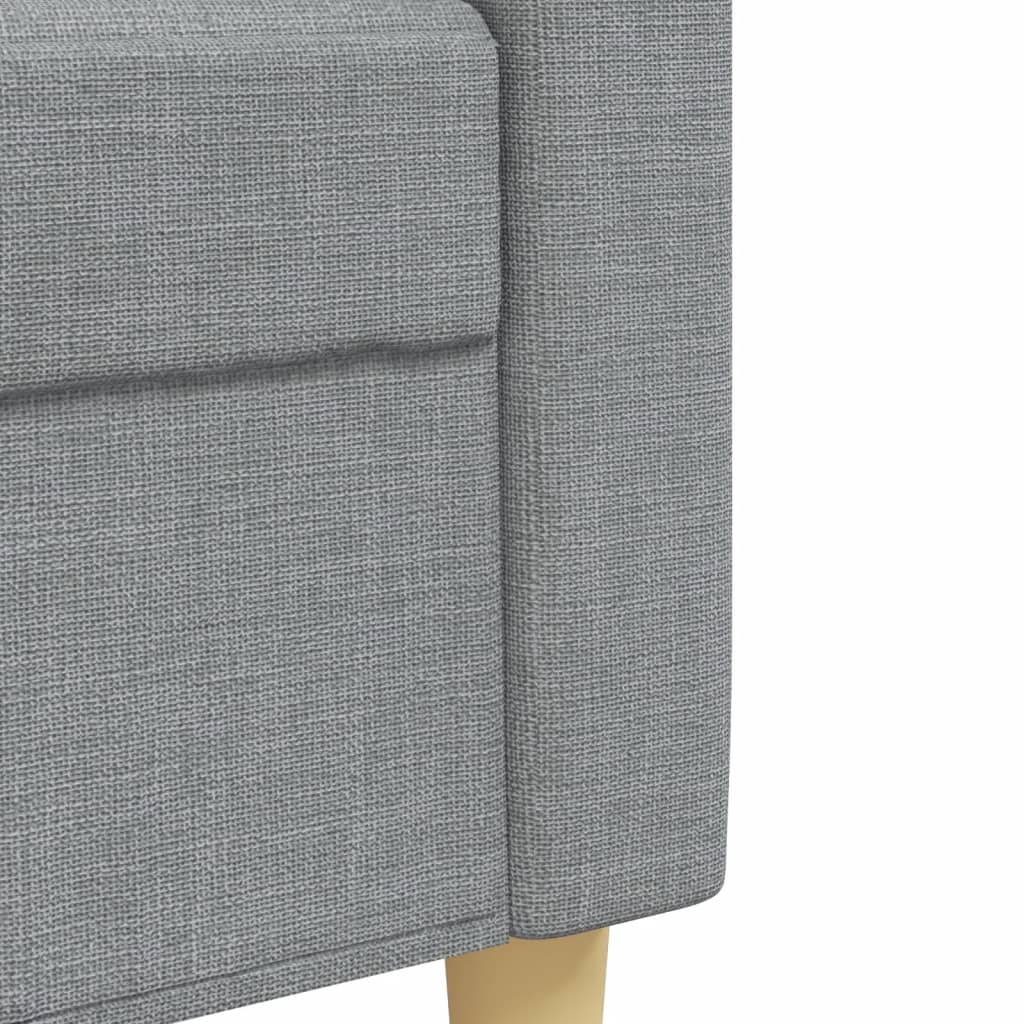 Ensemble de canapés 3 pcs gris clair tissu