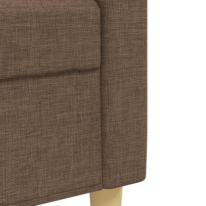 Ensemble de canapés 3 pcs marron tissu