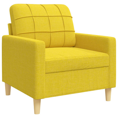 Ensemble de canapés 3 pcs jaune clair tissu