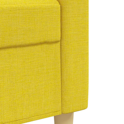 Ensemble de canapés 3 pcs jaune clair tissu