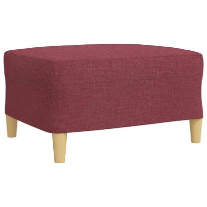 Ensemble de canapés 4 pcs avec repose-pied rouge bordeaux tissu