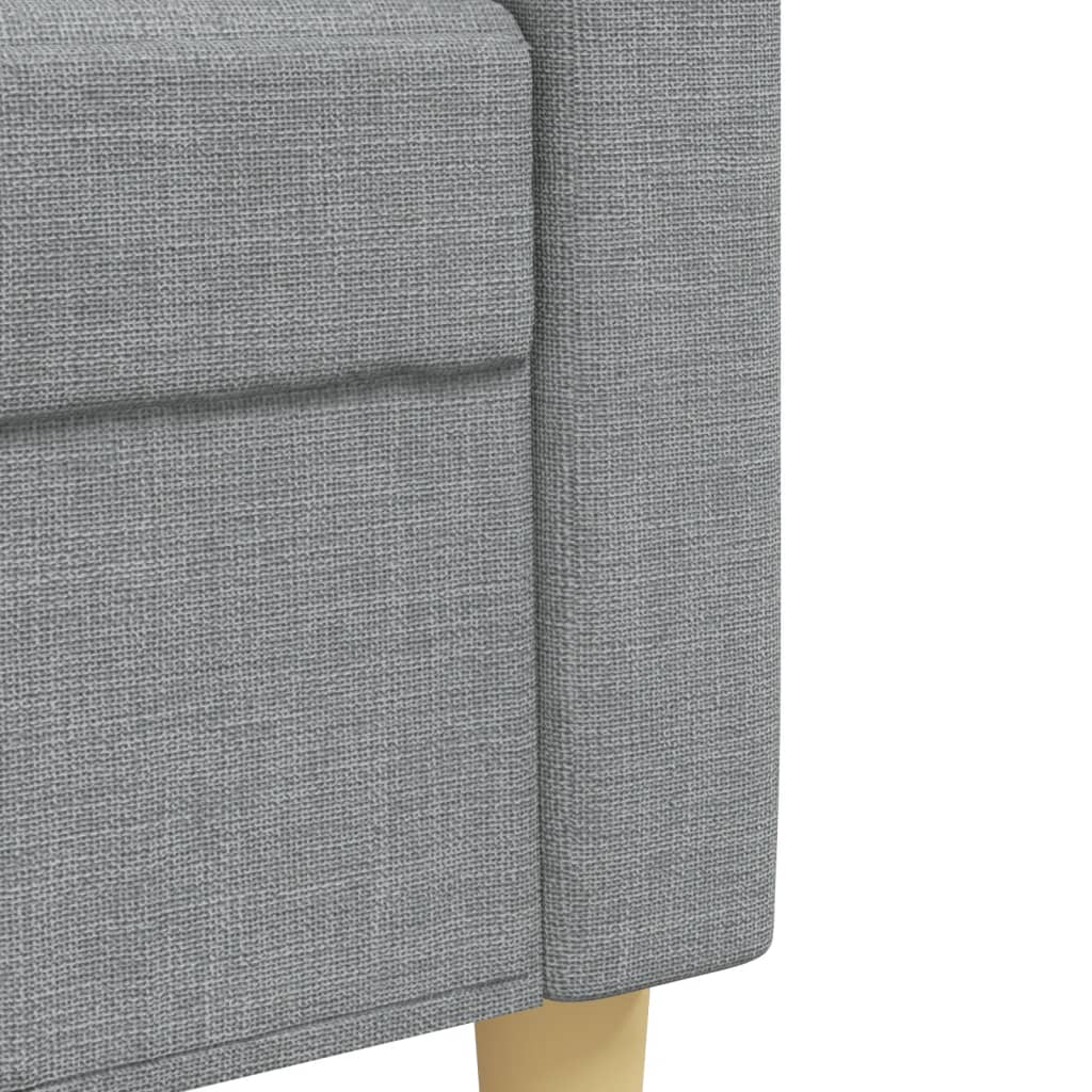 Ensemble de canapés 3 pcs coussins décoratifs gris clair tissu