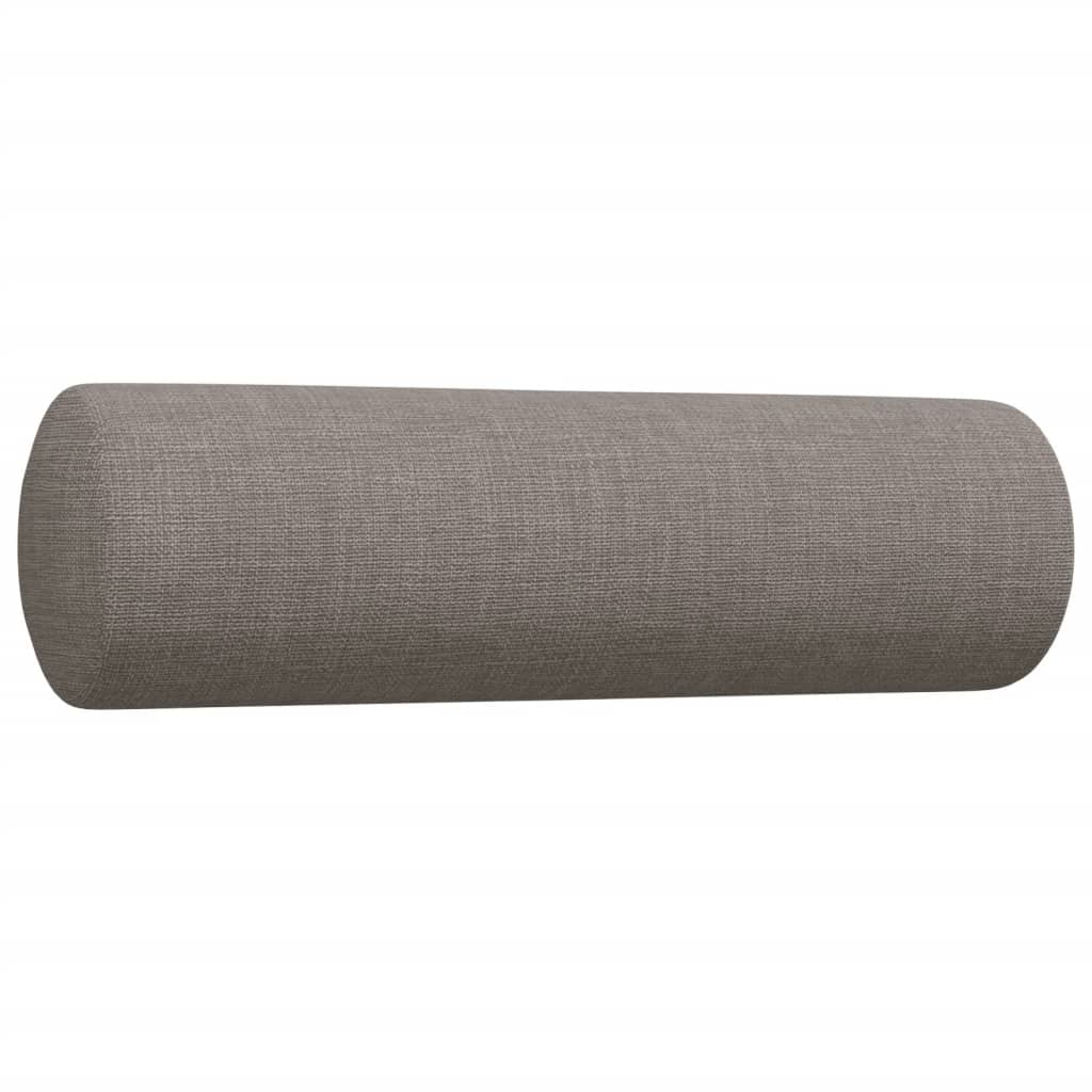 Ensemble de canapés 3 pcs avec coussins décoratifs taupe tissu