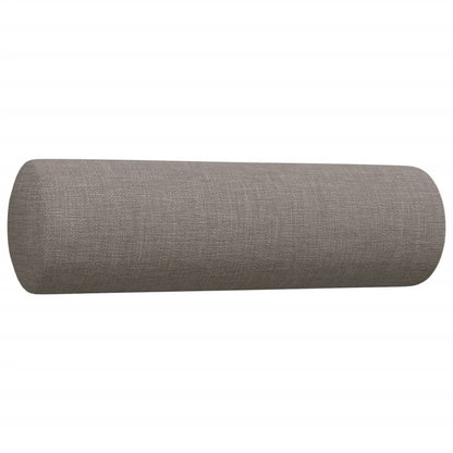 Ensemble de canapés 3 pcs avec coussins décoratifs taupe tissu