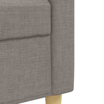 Ensemble de canapés 3 pcs avec coussins décoratifs taupe tissu