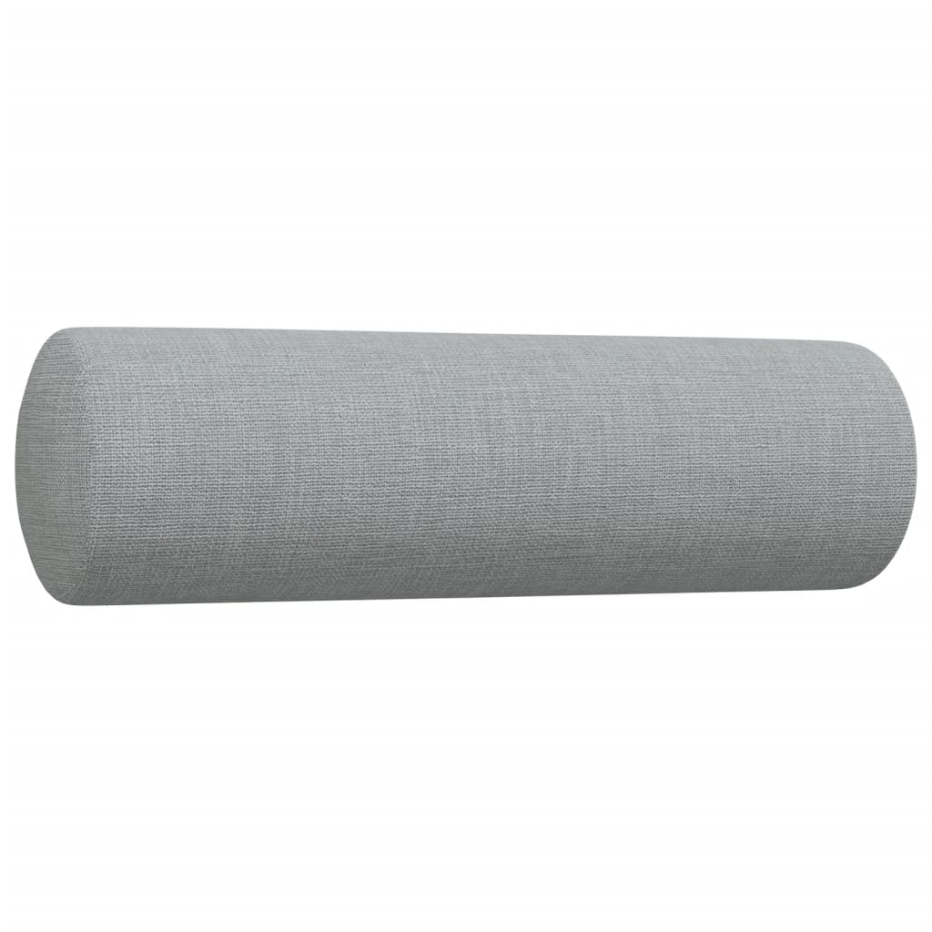 Ensemble de canapés 2 pcs coussins décoratifs gris clair tissu