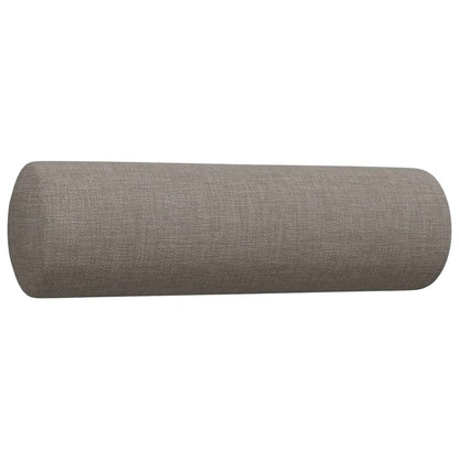 Ensemble de canapés 2 pcs avec coussins décoratifs taupe tissu