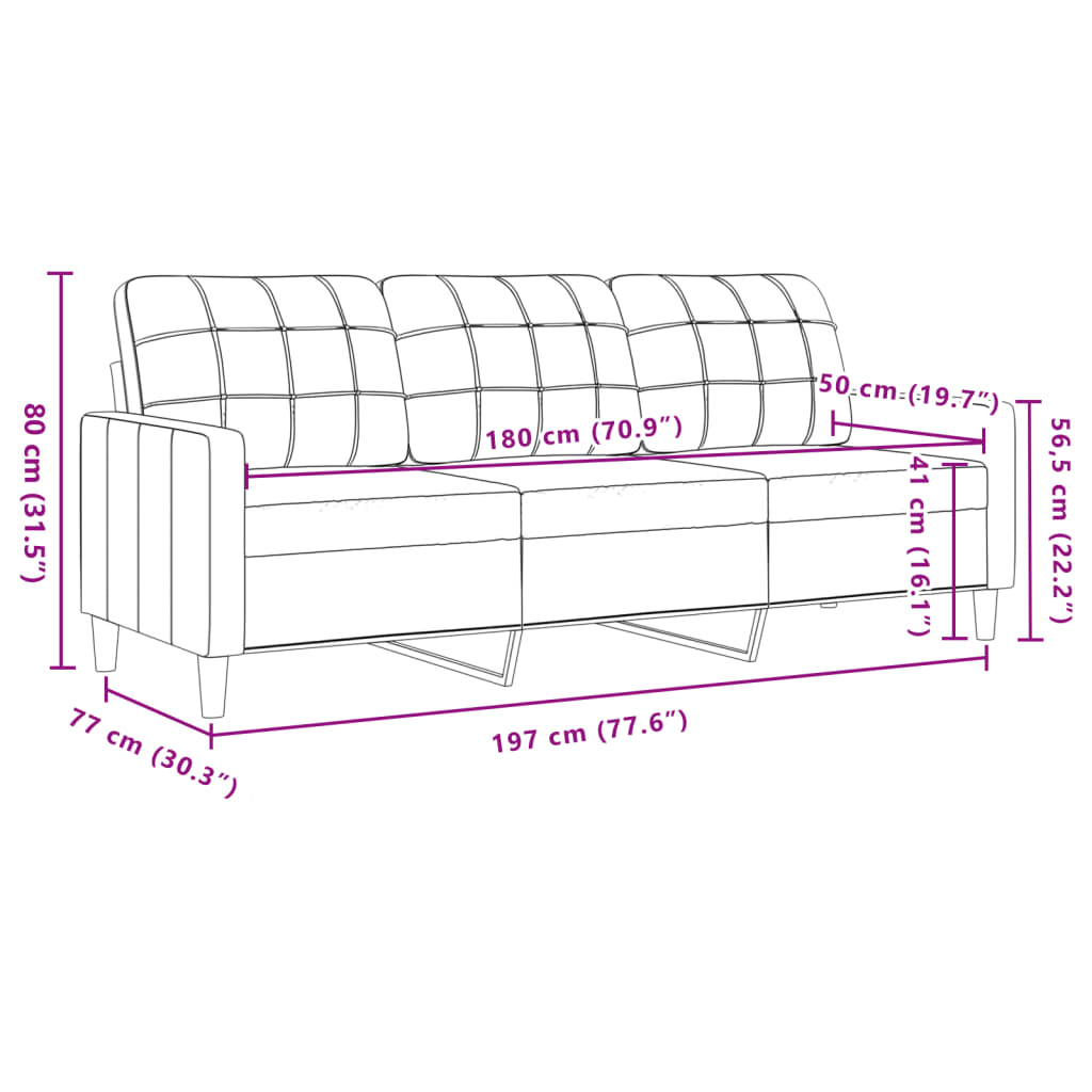 Ensemble de canapés 3 pcs avec coussins et traversins velours