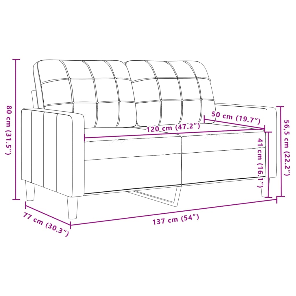 Ensemble de canapés 2 pcs et coussins et traversins velours