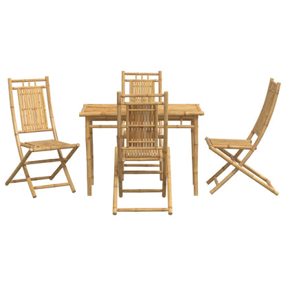 Ensemble à manger de jardin 5 pcs bambou