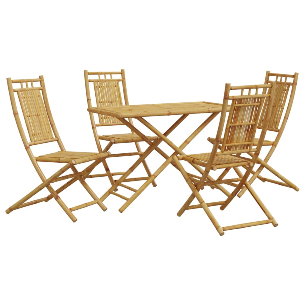 Ensemble à manger de jardin 5 pcs bambou