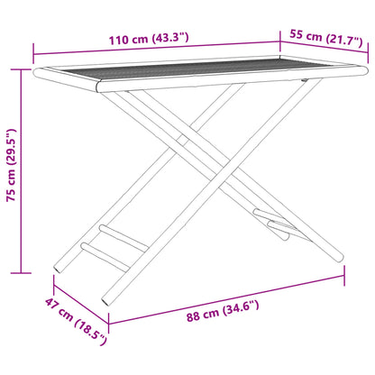 Ensemble à manger de jardin 5 pcs bambou