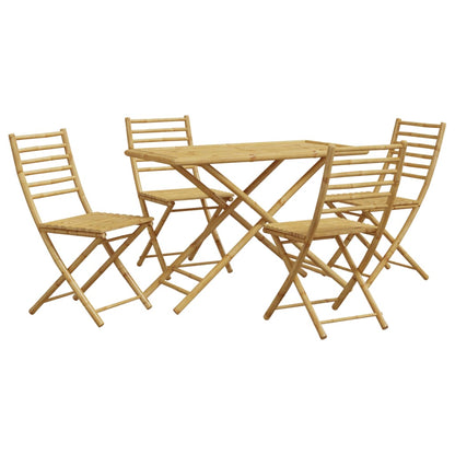 Ensemble à manger de jardin 5 pcs bambou