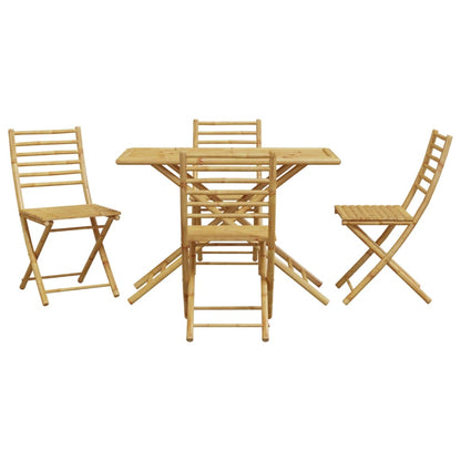 Ensemble à manger de jardin 5 pcs bambou