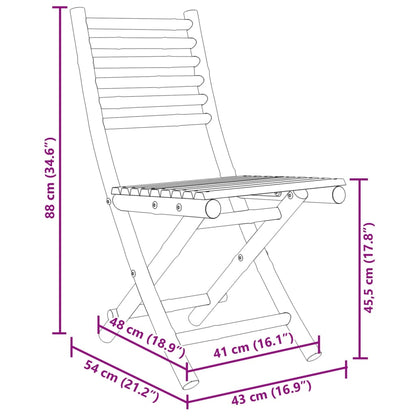 Ensemble à manger de jardin 5 pcs bambou