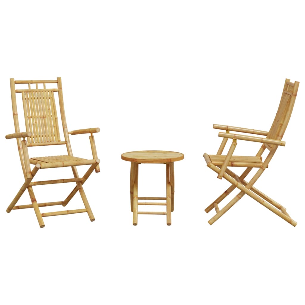 Ensemble de bistro 3 pcs bambou