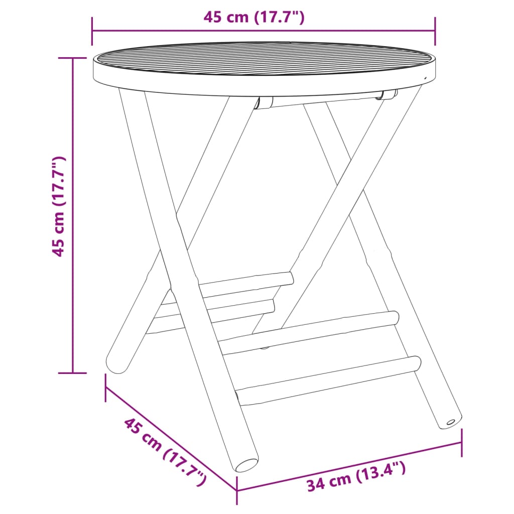 Ensemble de bistro 3 pcs bambou