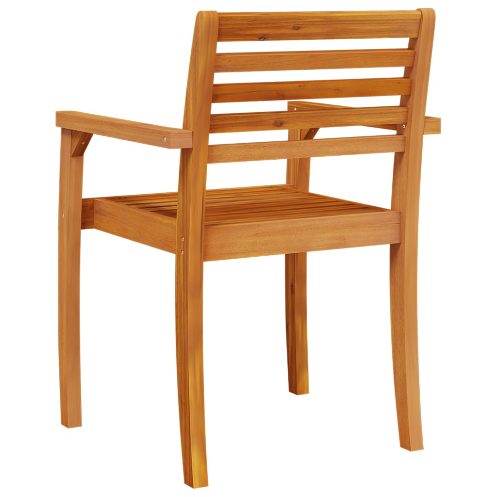 Chaises de jardin lot de 4 59x55x85 bois massif d'acacia