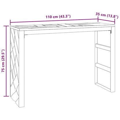 Table console 110x35x75 cm bois massif d'acacia